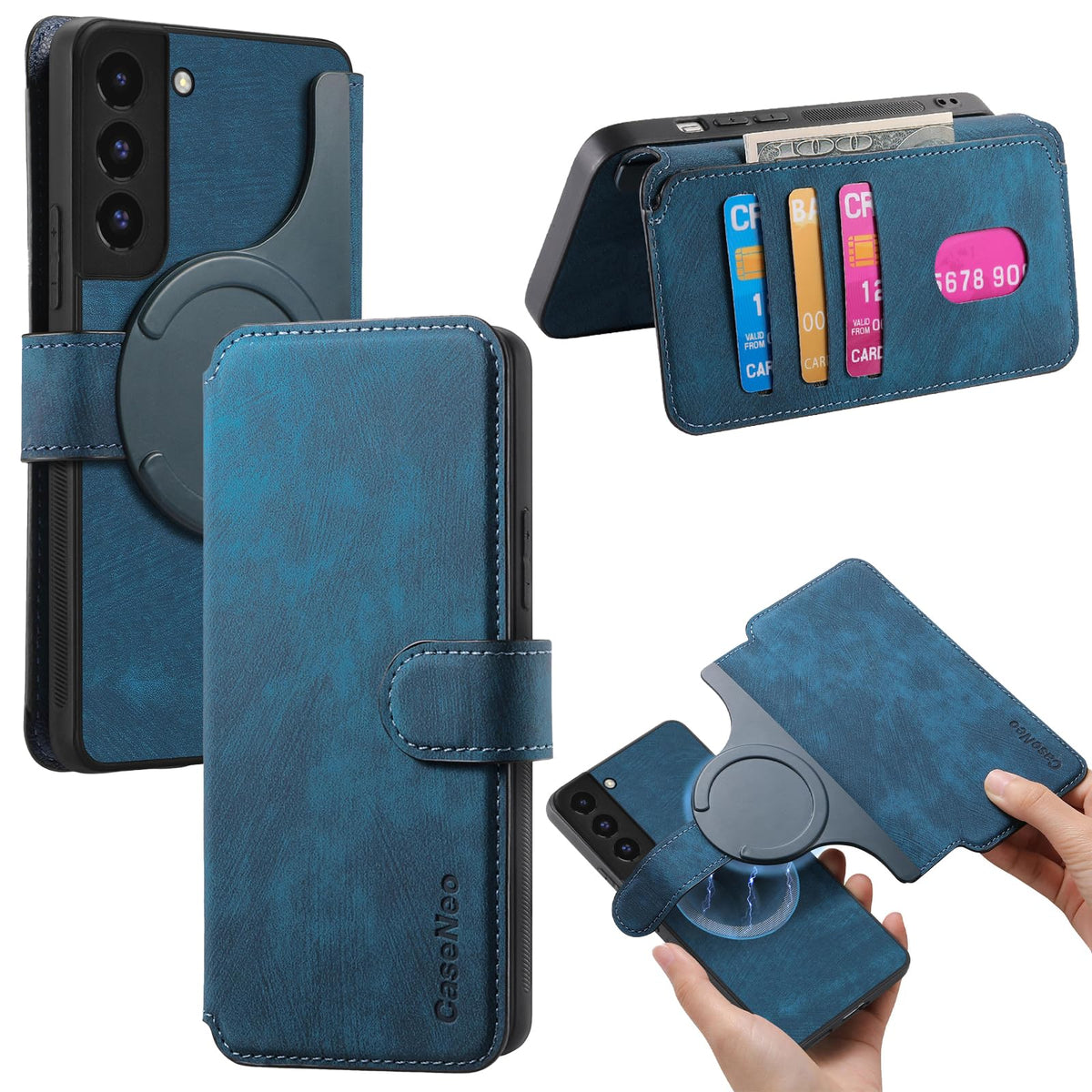 MagSafe Shockproof RFID Wallet Phone Case for Samsung Galaxy S24 Plus