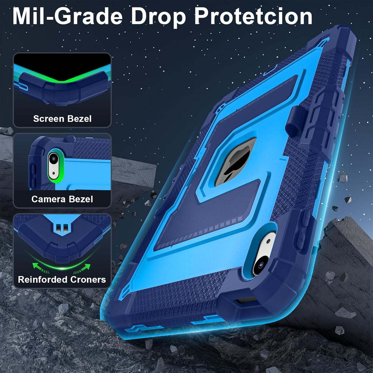 Shockproof Stand Tablet Case for iPad (A16) 11/10.9-inch