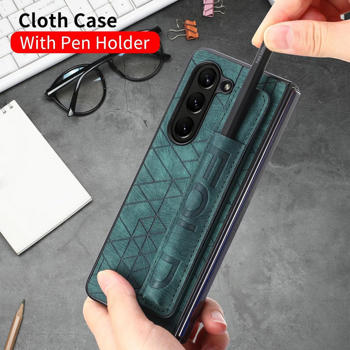 Genuine leather Shockproof phone case for Galaxy Z Fold 6