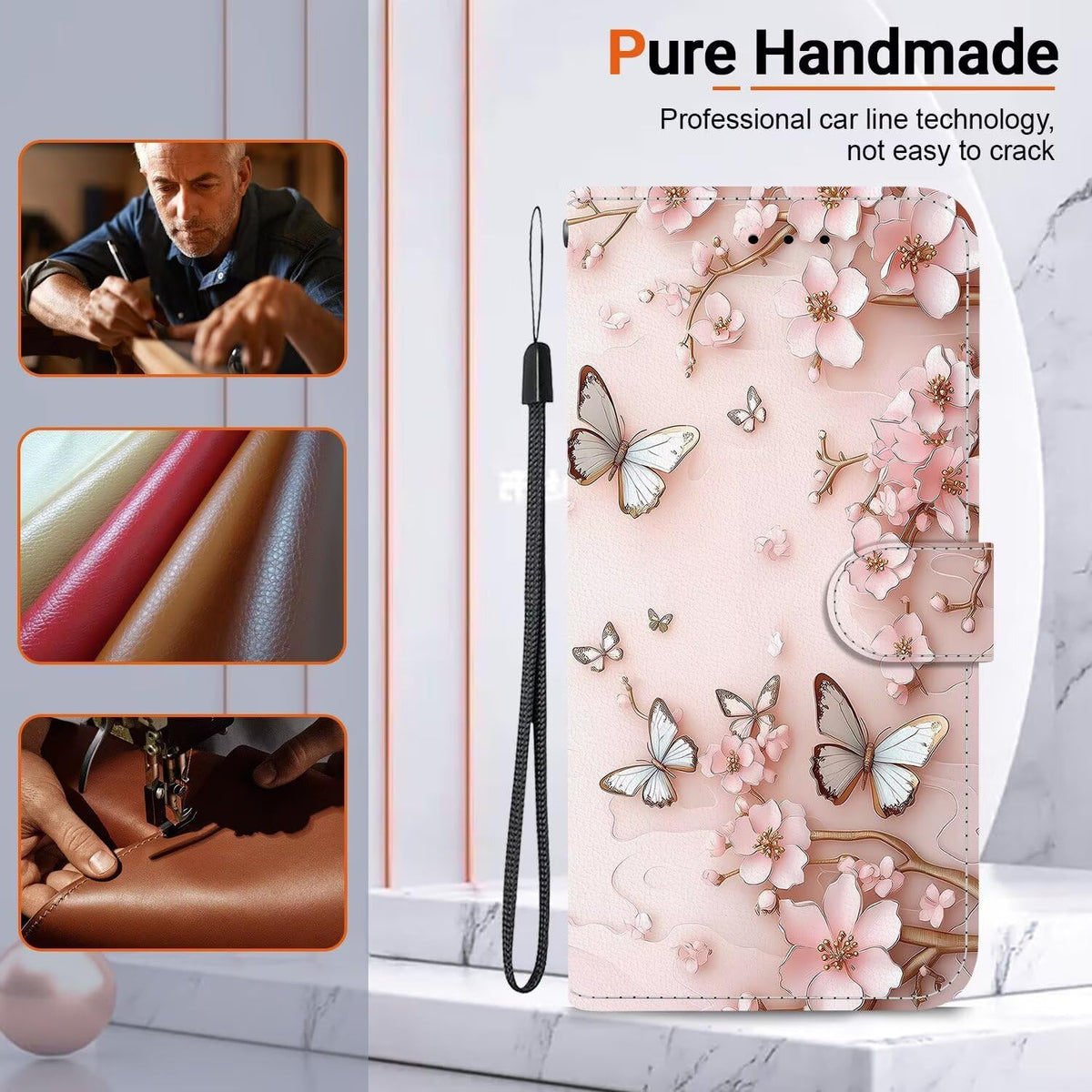 Genuine Leather Flip Case for Samsung A17 4G/5G