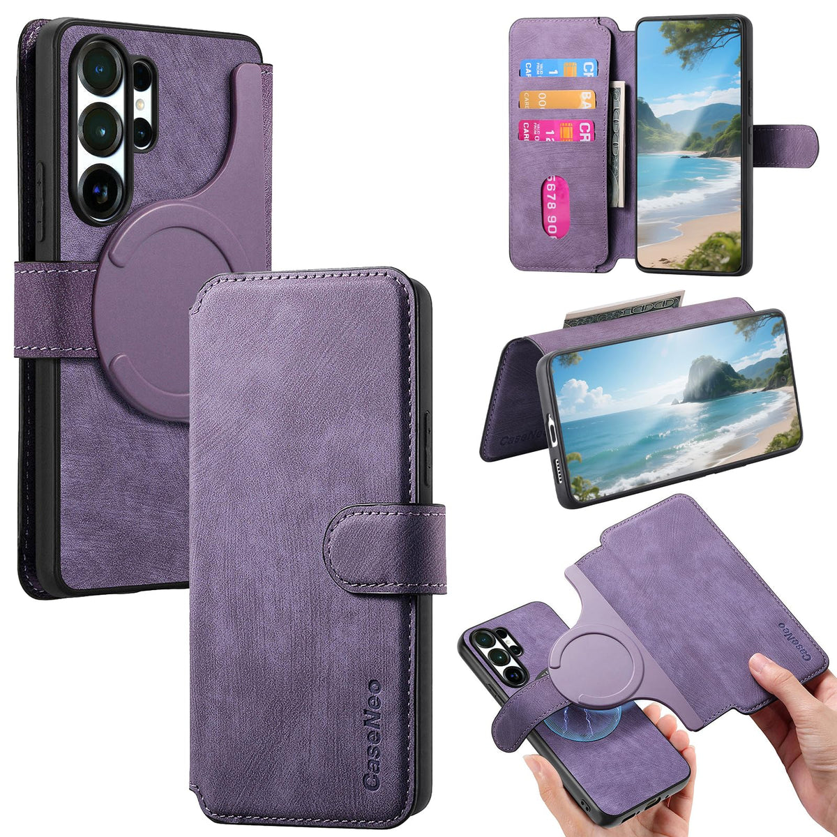 MagSafe Shockproof RFID Wallet Phone Case for Samsung Galaxy S24 Plus