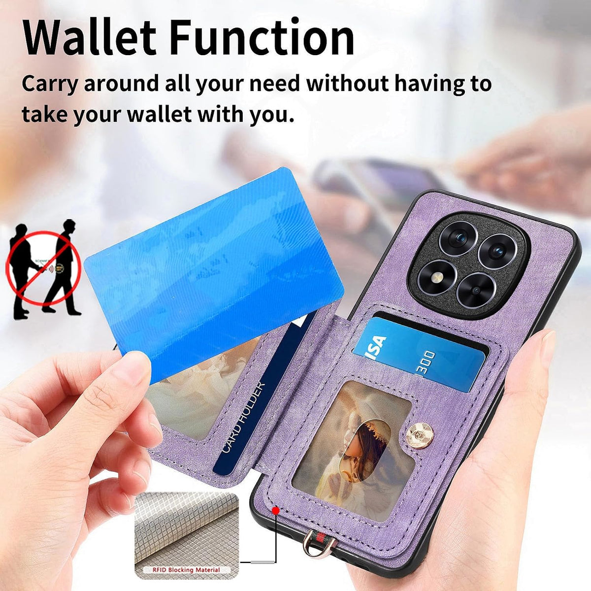 Leather phone case for Xiaomi Redmi Note 14 Pro 5G/Poco X7