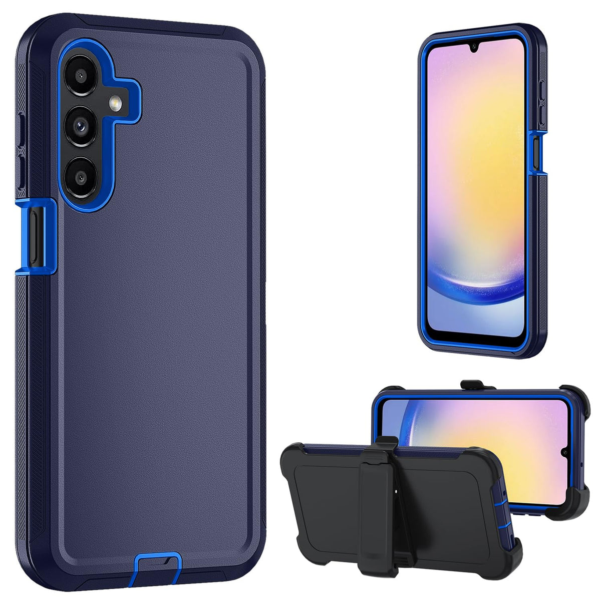 Shock-proof protective case for Samsung Galaxy A17 5G with tempered glass screen protector.