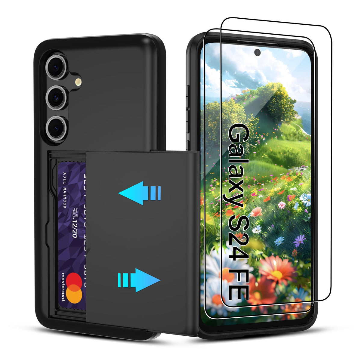 PC+silicone phone case with SIM card slot for Samsung Galaxy A56 5G
