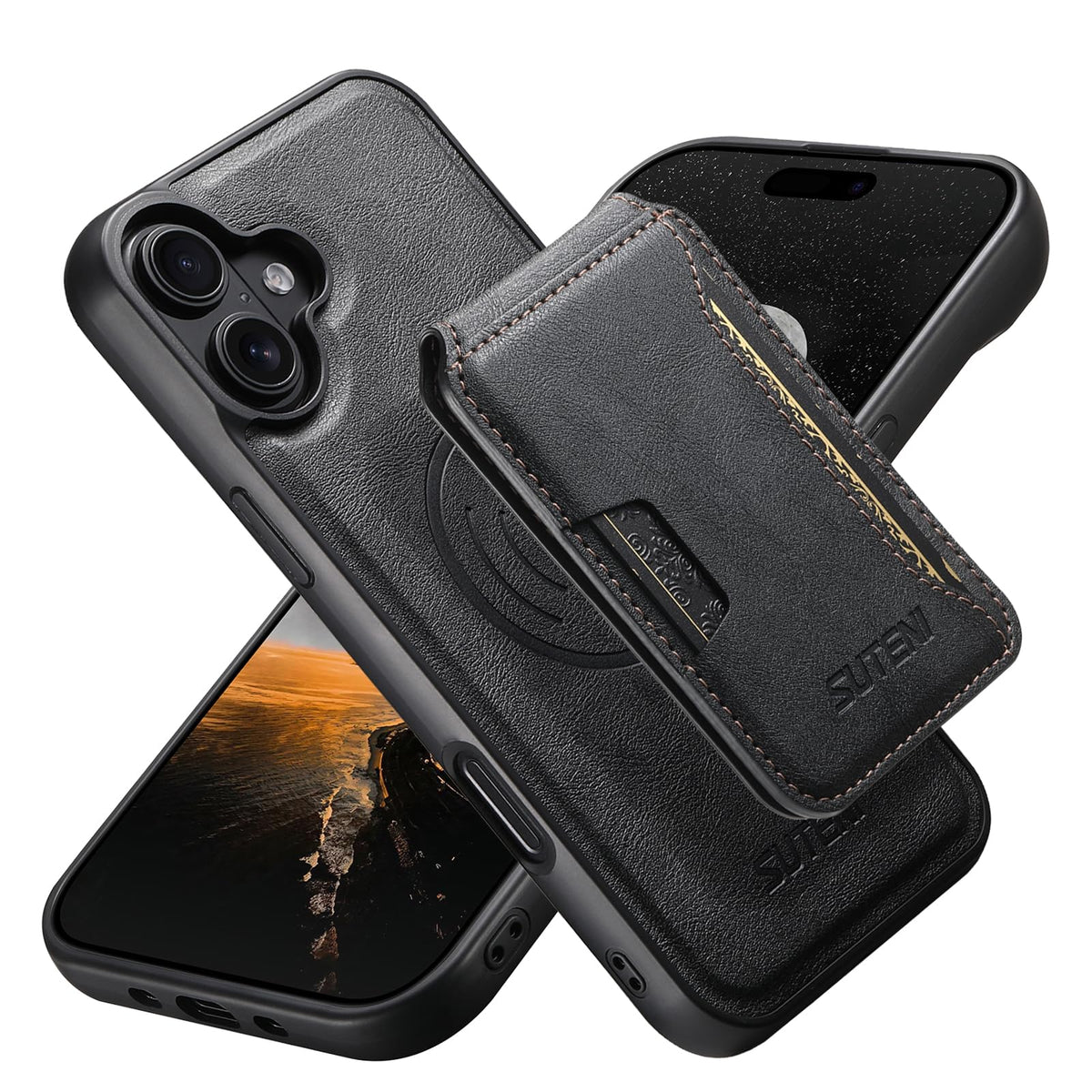 MagSafe Genuine Leather Shockproof Phone Case for iPhone 17 Pro Max
