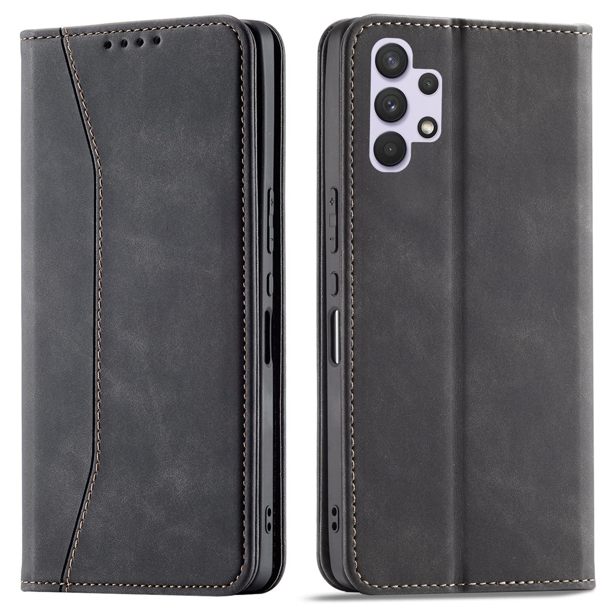 Magnetic genuine leather phone case for Samsung Galaxy S6