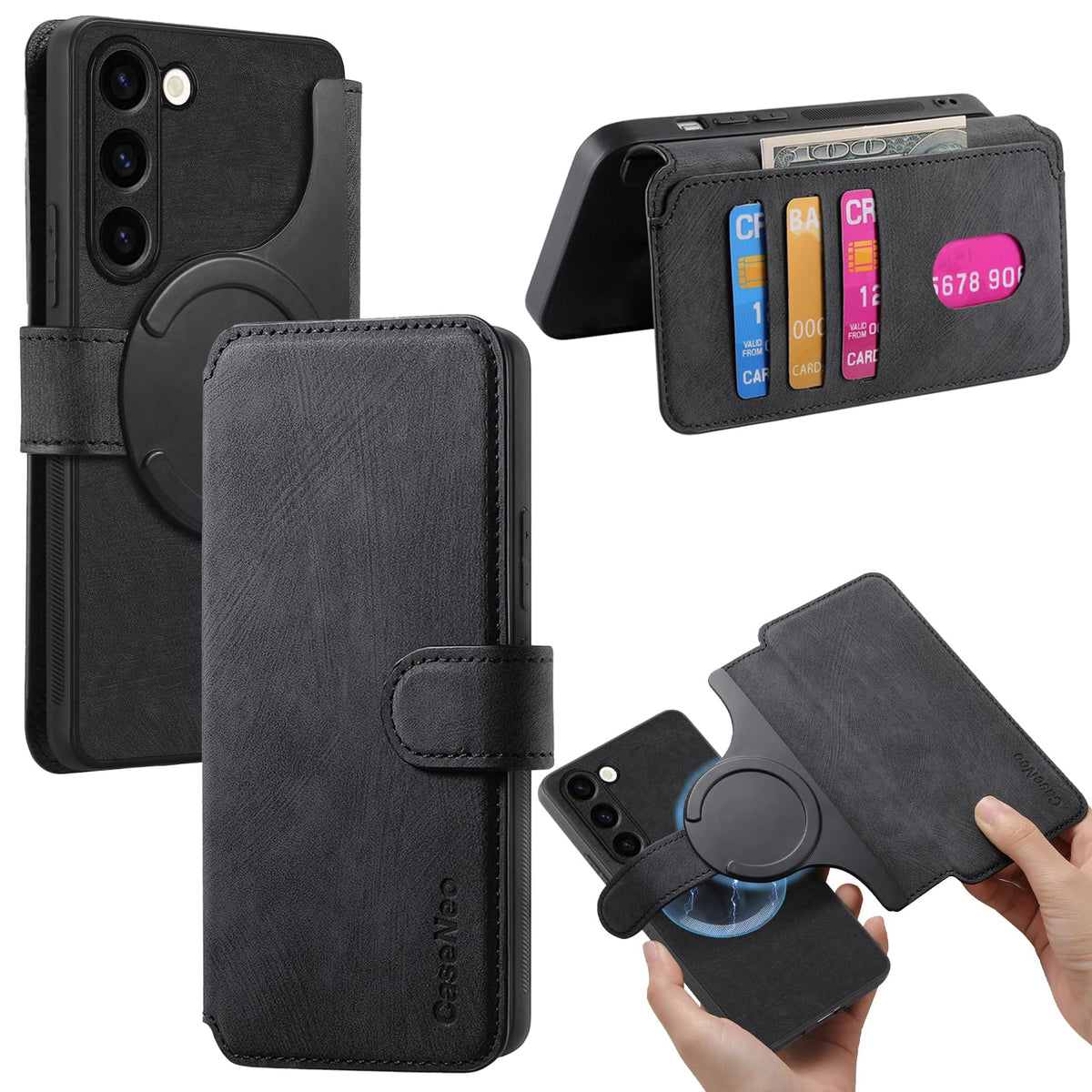 MagSafe Shockproof RFID Wallet Phone Case for Samsung Galaxy S24 Plus
