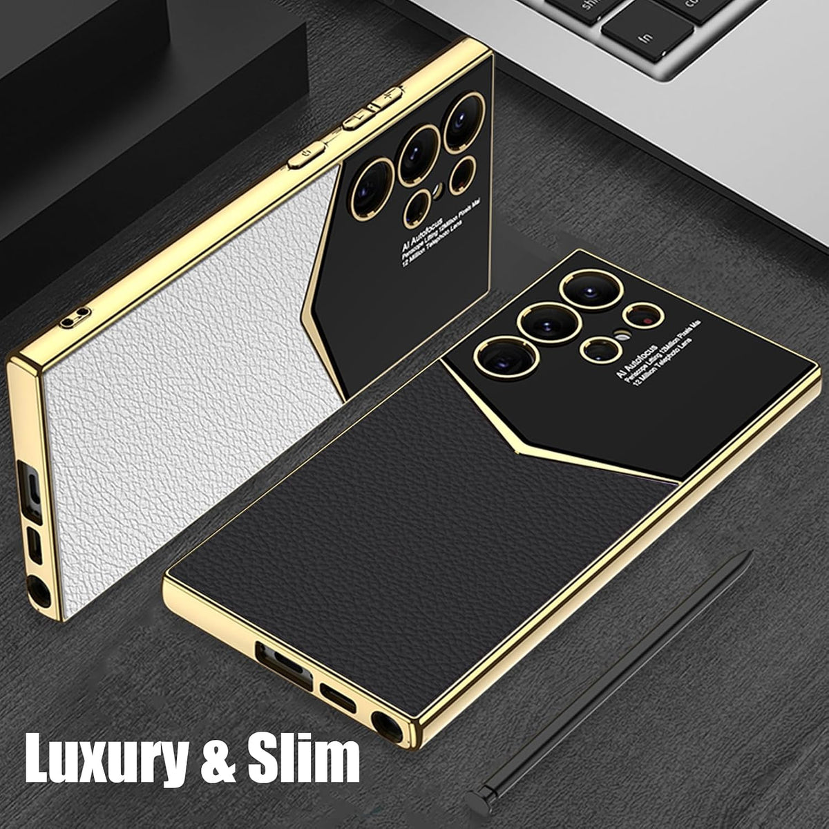 TPU Electroplated Leather Case For Samsung S23 Ultra | Shockproof 