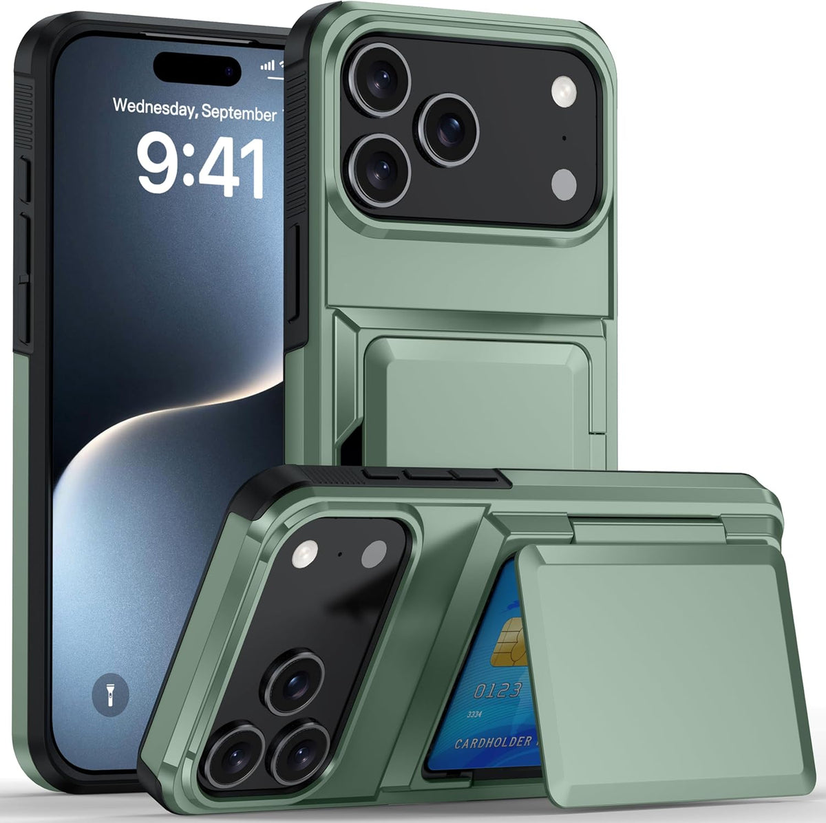 Wallet-style Shockproof phone case with card slot for iPhone 17 Pro