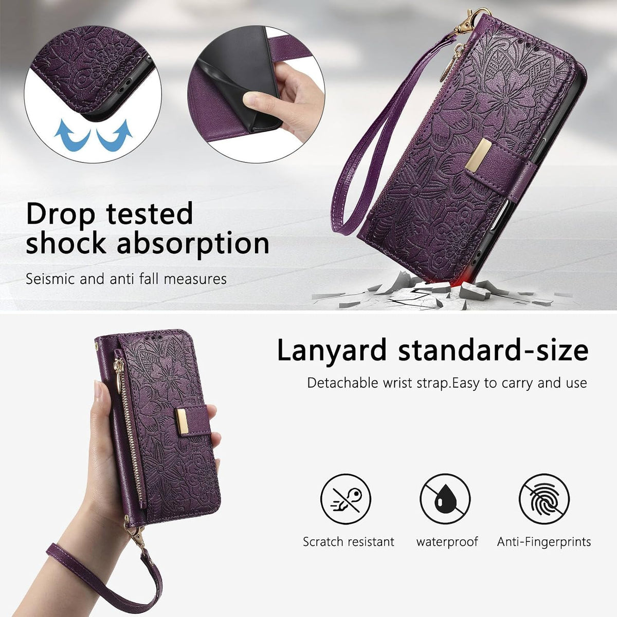 PU leather wallet-style phone case for Samsung Galaxy A17/A16 5G