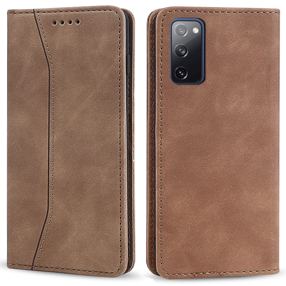 Magnetic genuine leather phone case for Samsung Galaxy S6