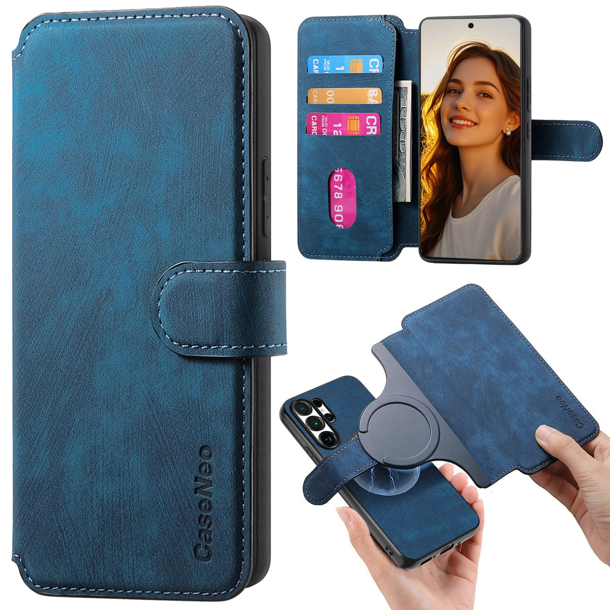 MagSafe Shockproof RFID Wallet Phone Case for Samsung Galaxy S24 Plus