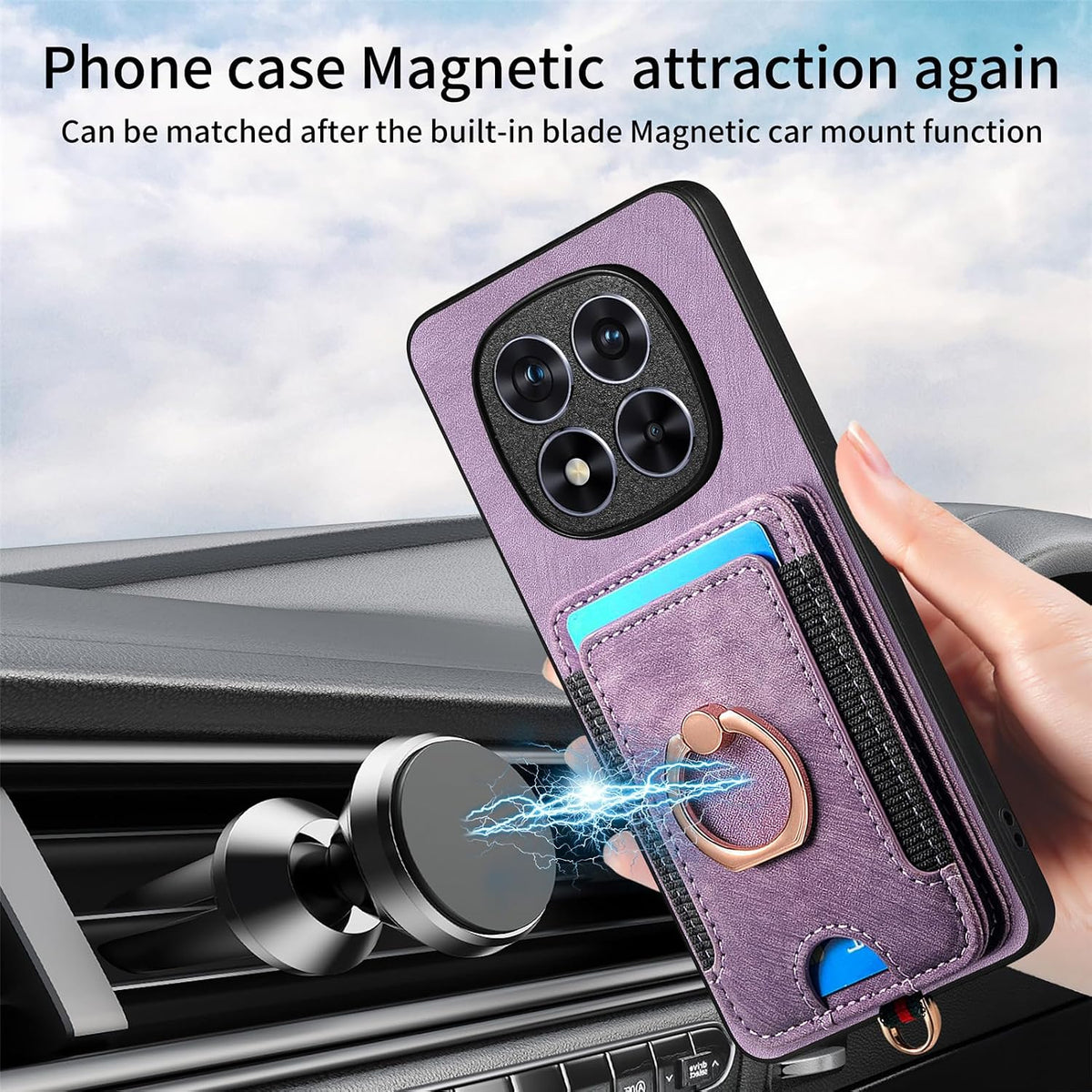 Leather phone case for Xiaomi Redmi Note 14 Pro 5G/Poco X7