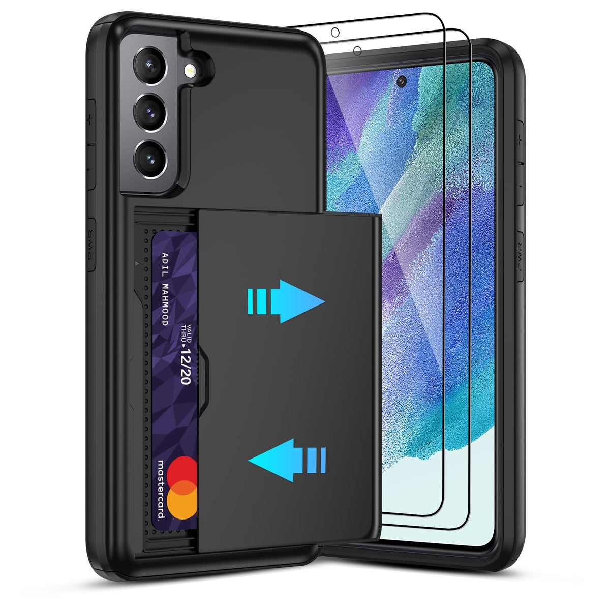 PC+silicone phone case with SIM card slot for Samsung Galaxy A56 5G