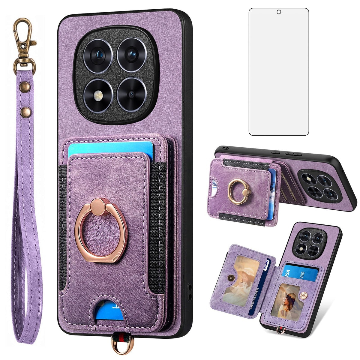 Leather phone case for Xiaomi Redmi Note 14 Pro 5G/Poco X7