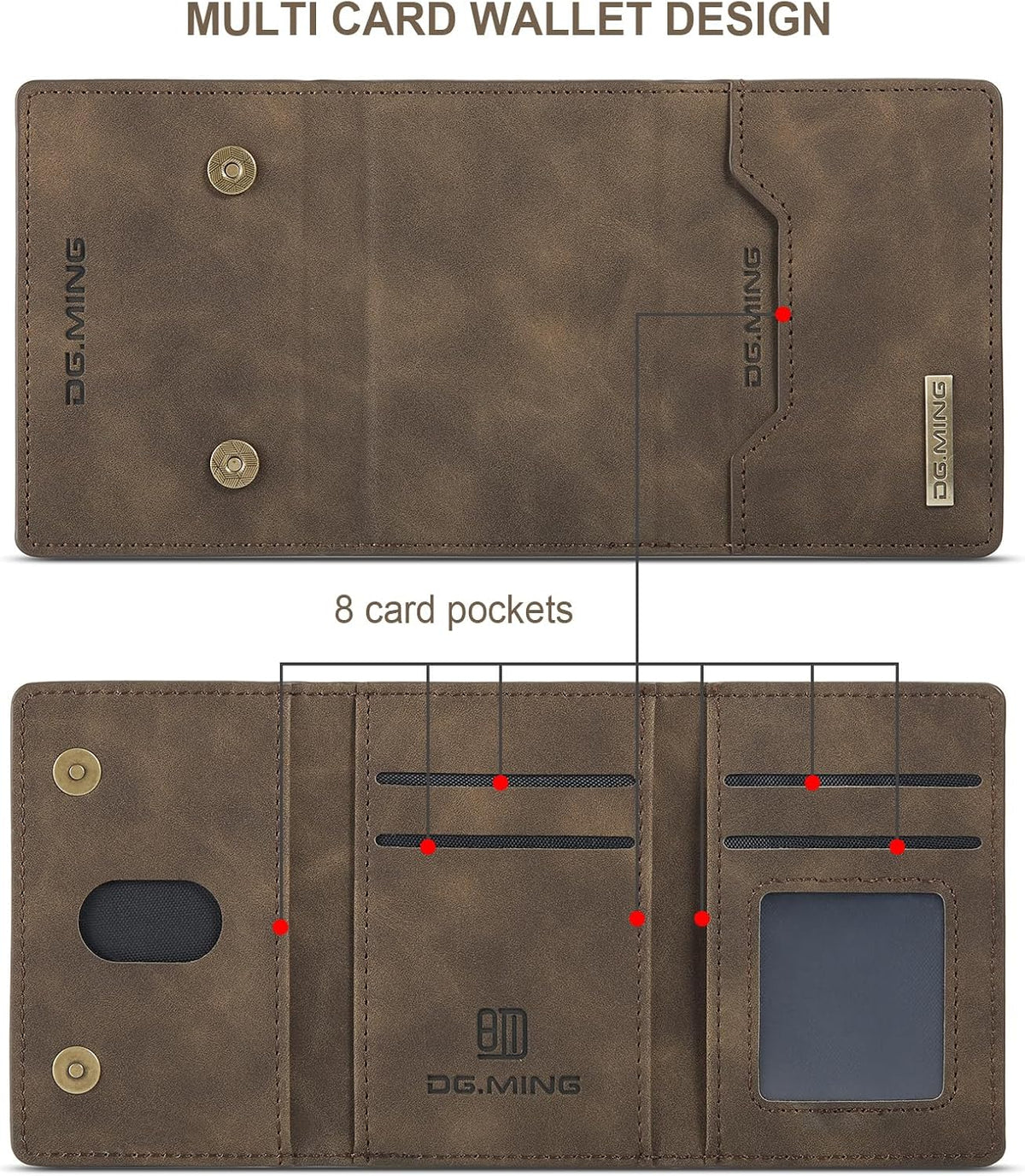 Leather phone case with card slot for iPhone 17 Pro Max