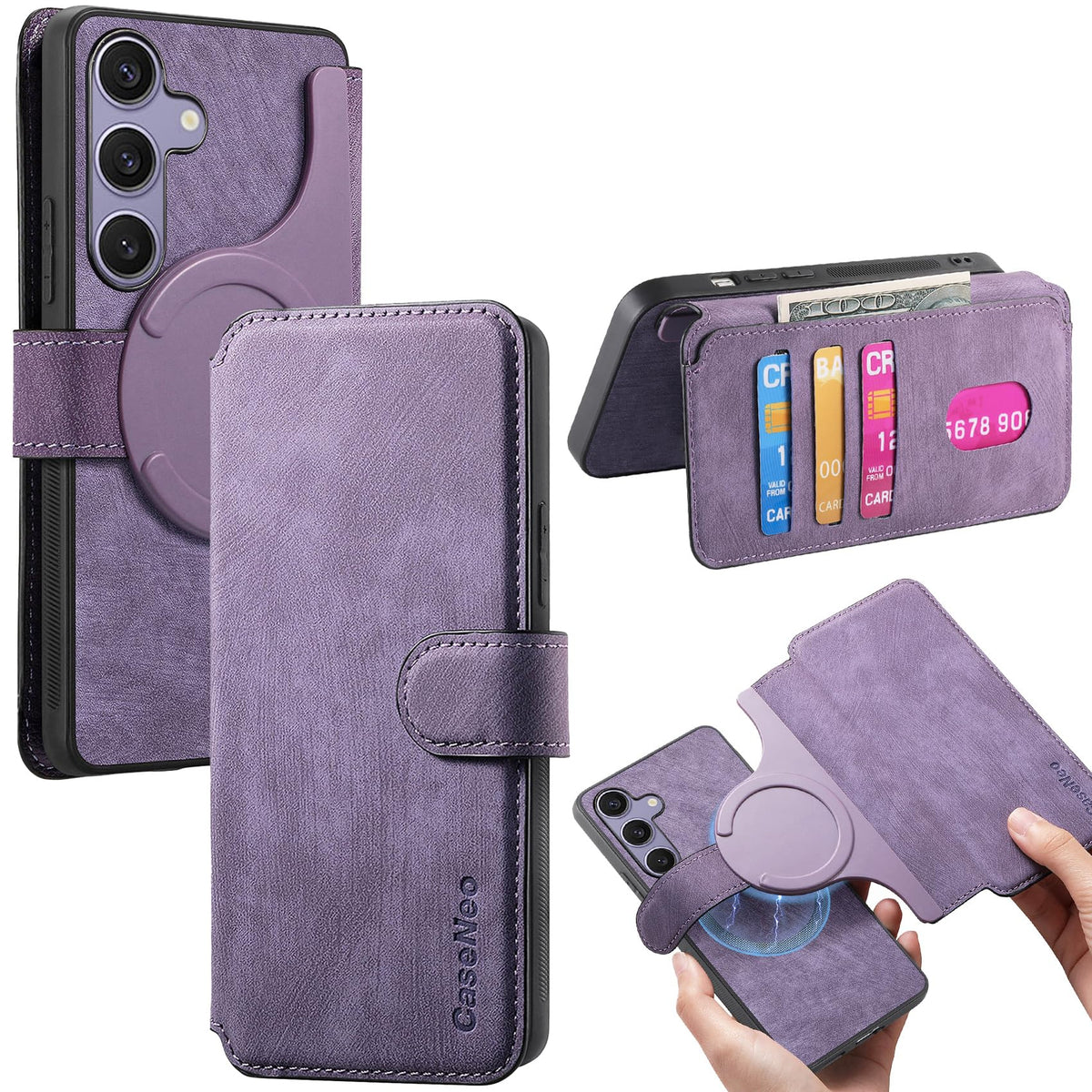 MagSafe Shockproof RFID Wallet Phone Case for Samsung Galaxy S24 Plus