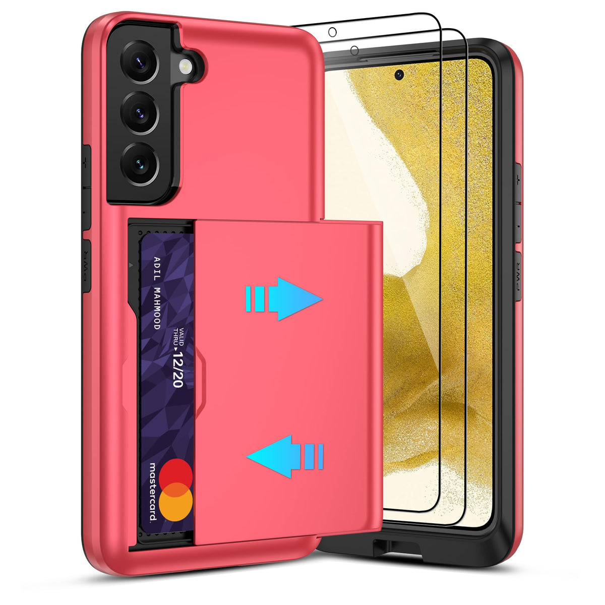 PC+silicone phone case with SIM card slot for Samsung Galaxy A56 5G