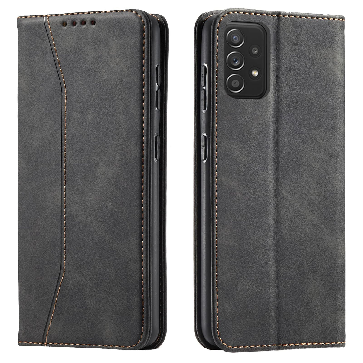 Magnetic genuine leather phone case for Samsung Galaxy S6
