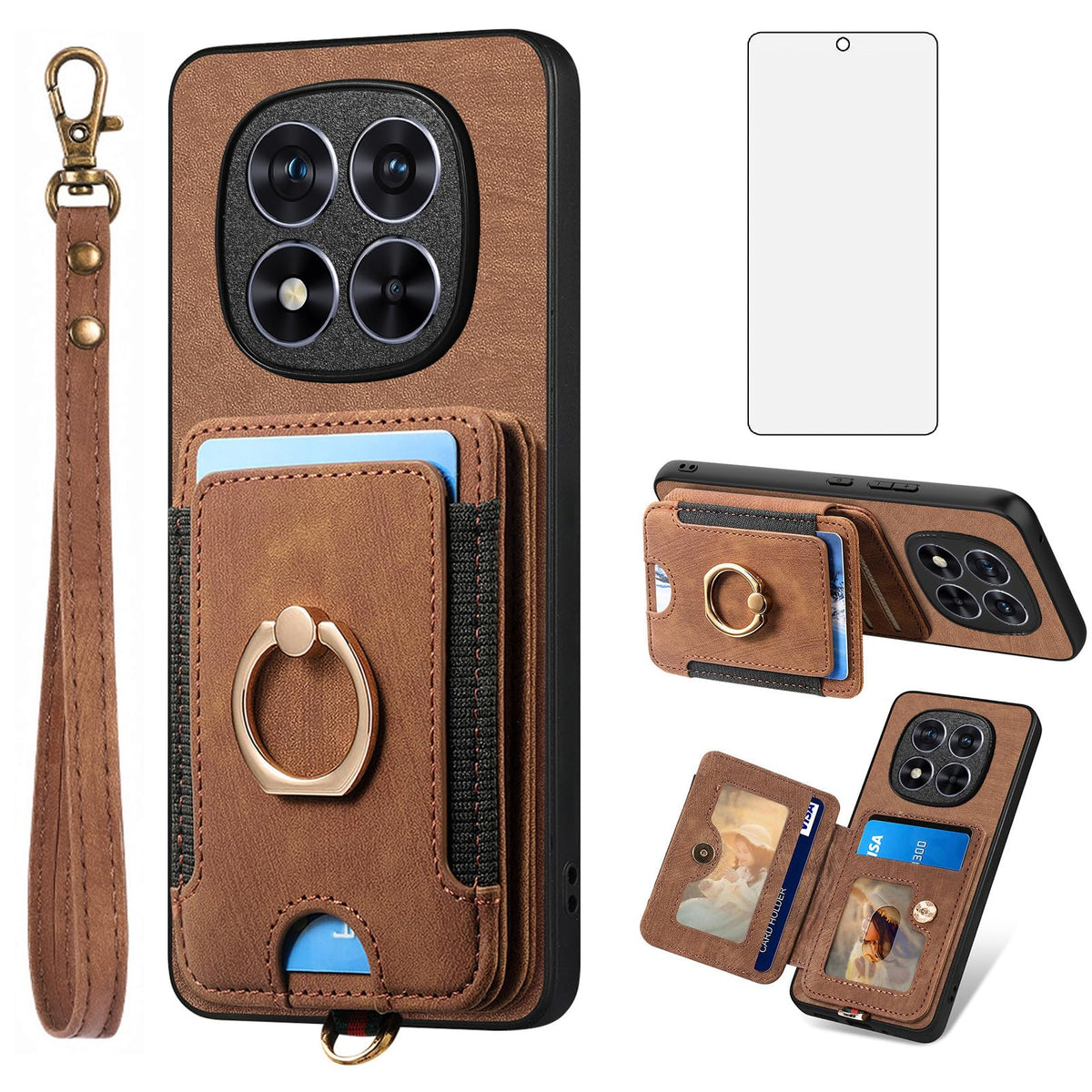 Leather phone case for Xiaomi Redmi Note 14 Pro 5G/Poco X7