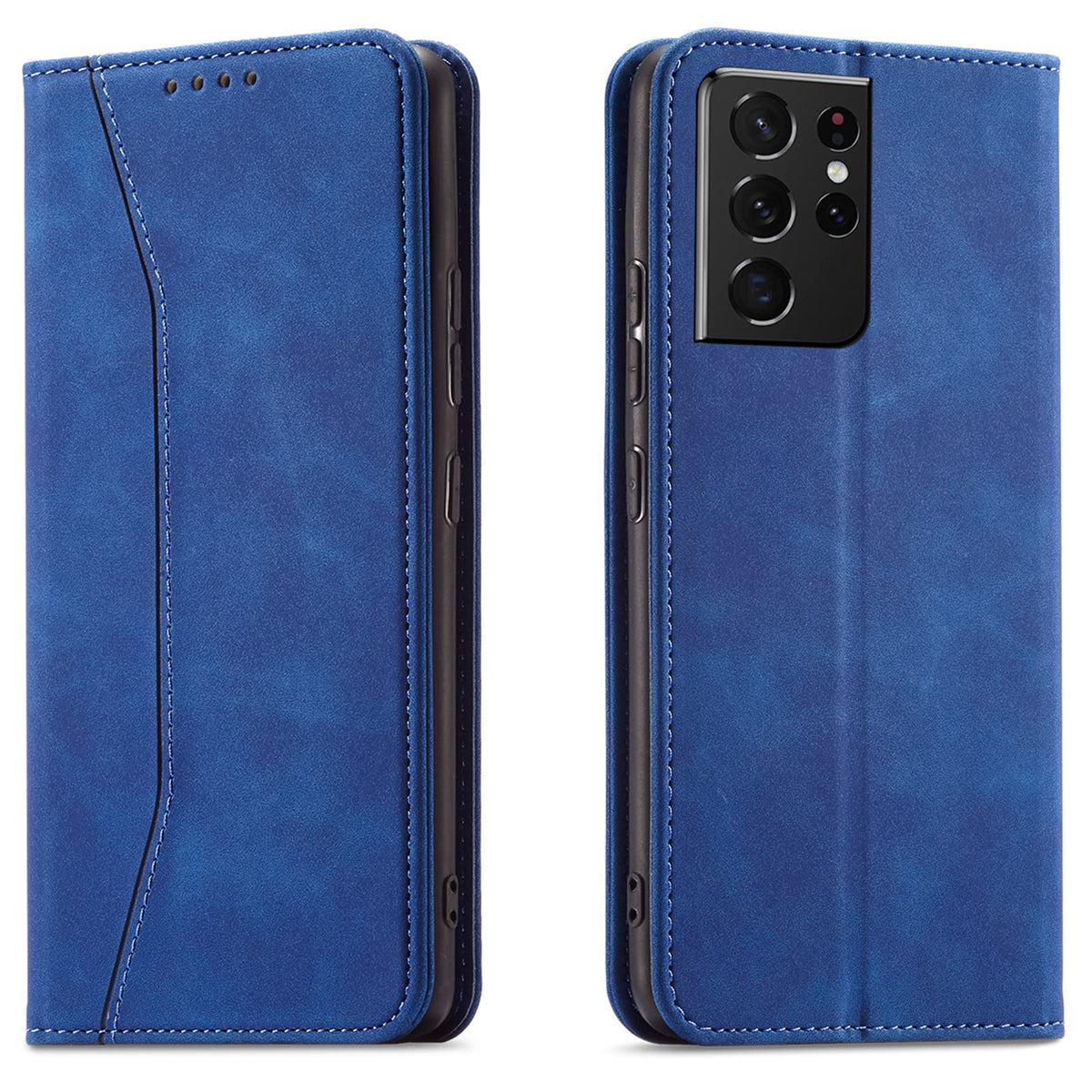 Magnetic genuine leather phone case for Samsung Galaxy S6