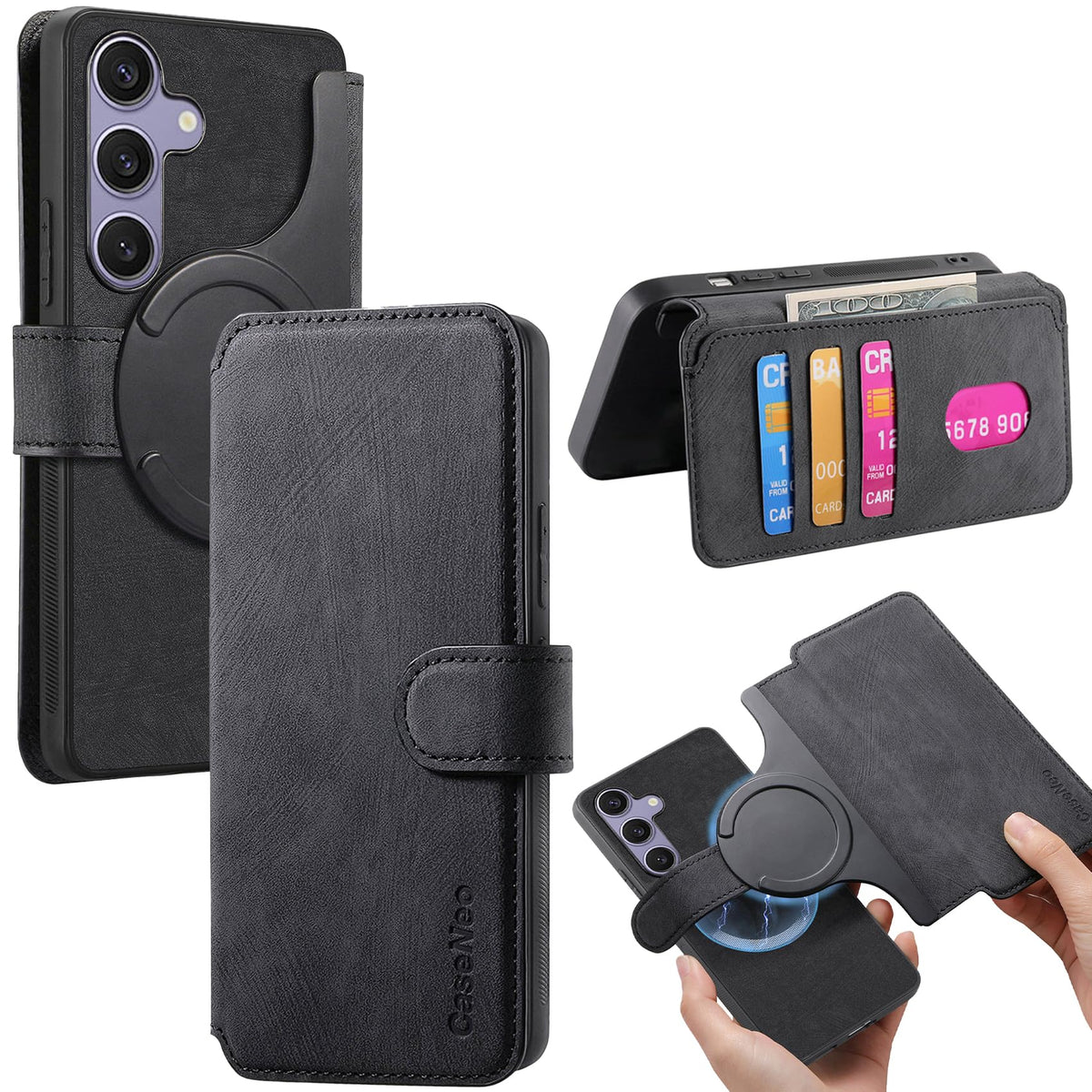 MagSafe Shockproof RFID Wallet Phone Case for Samsung Galaxy S24 Plus