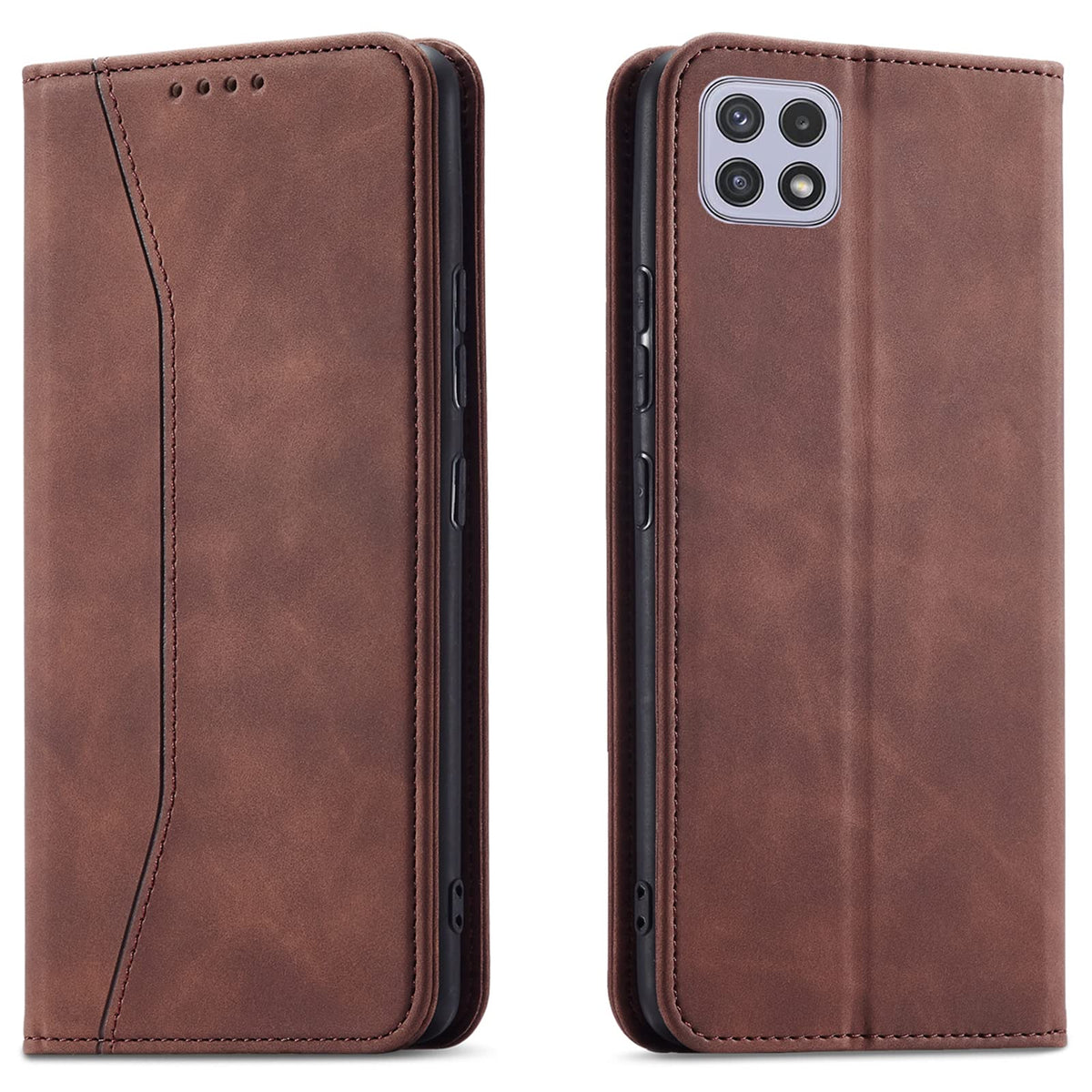 Magnetic genuine leather phone case for Samsung Galaxy S6