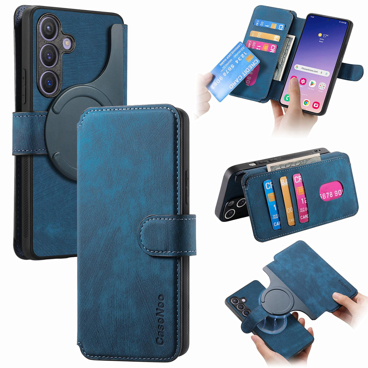 MagSafe Shockproof RFID Wallet Phone Case for Samsung Galaxy S24 Plus