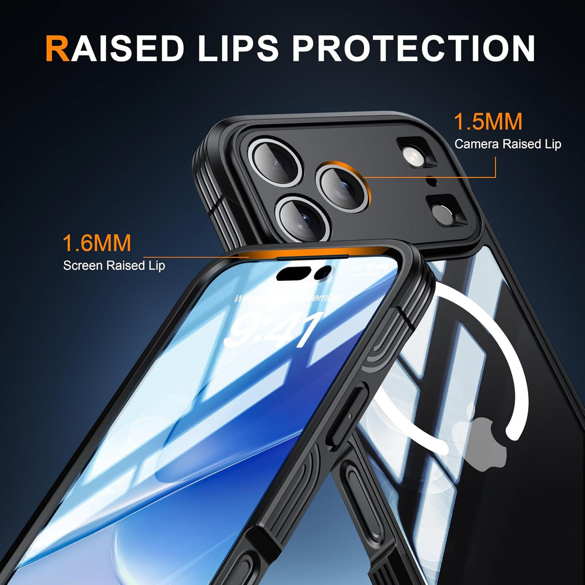 Shockproof Magnetic phone case for iPhone 17 Pro Max, military-grade 