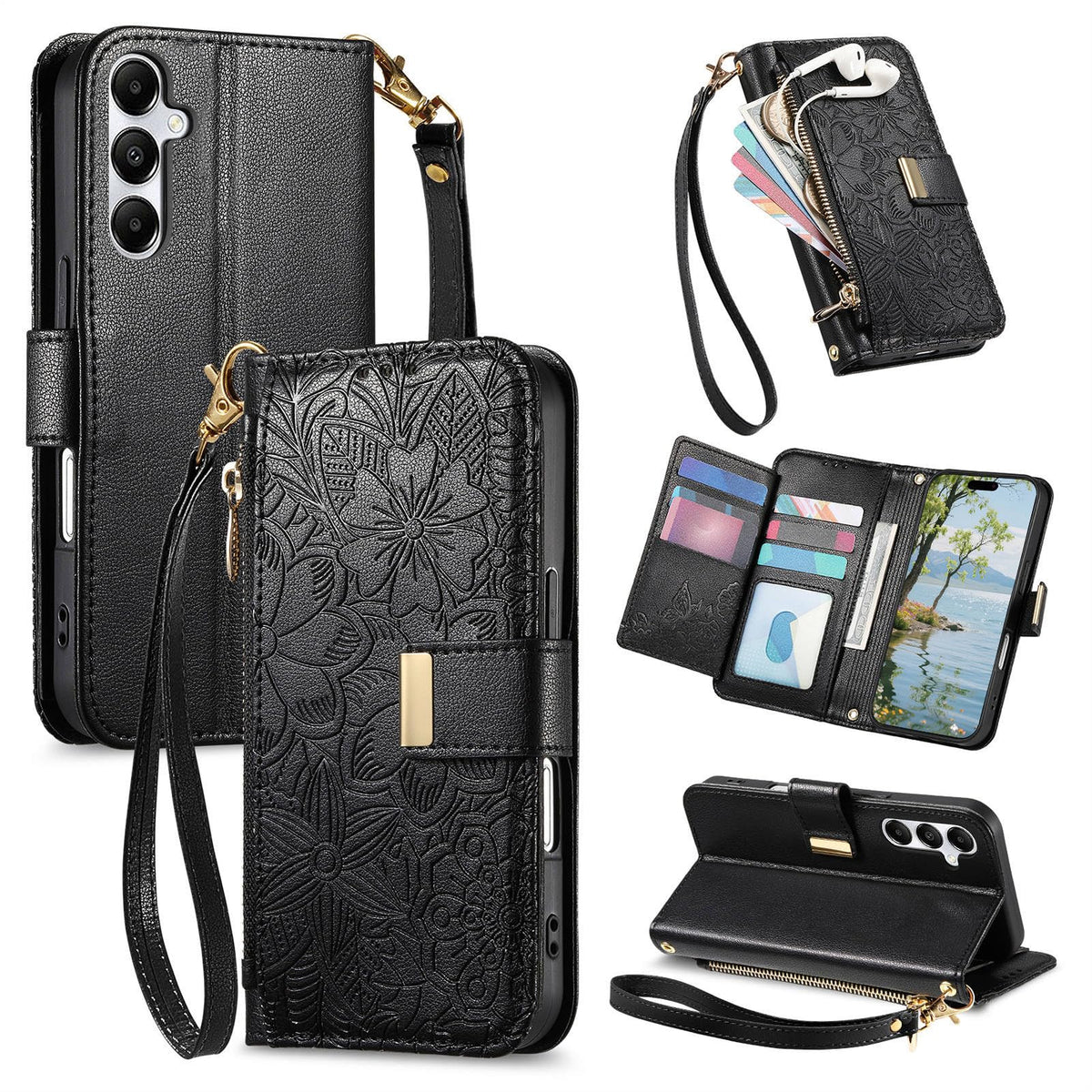 PU leather wallet-style phone case for Samsung Galaxy A17/A16 5G
