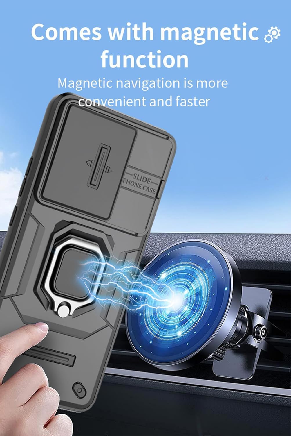 PC+TPU Shockproof Phone Case for Xiaomi Redmi 13C/Poco C65 + Screen P