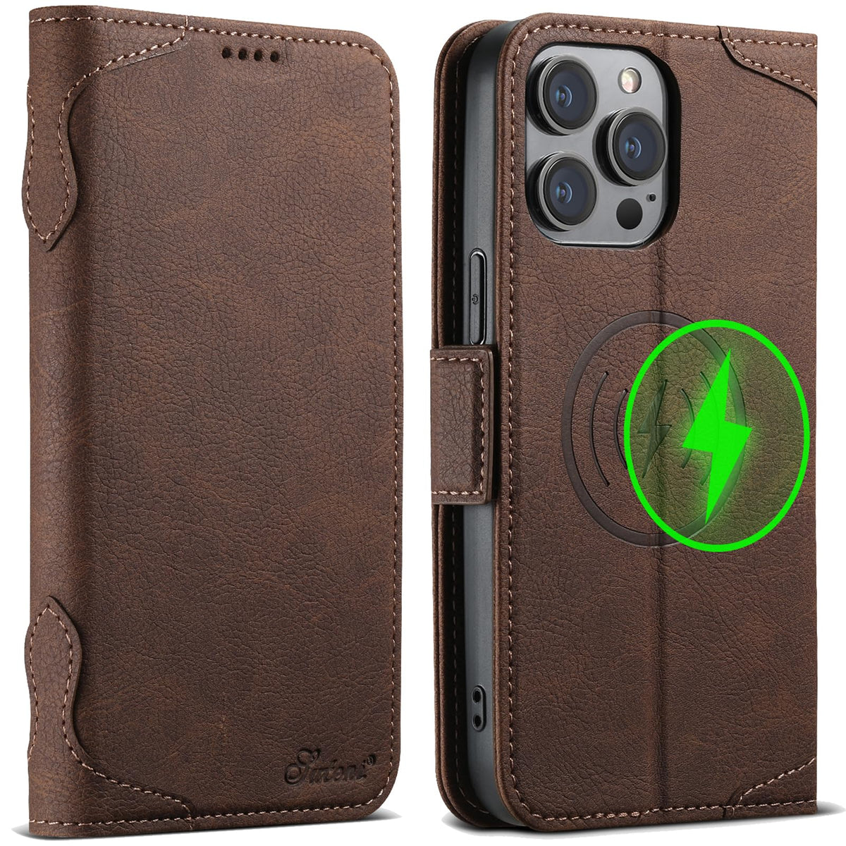 Magnetic PU TPU  Phone Case iPhone 15 Pro Max | MagSafe Shockproof