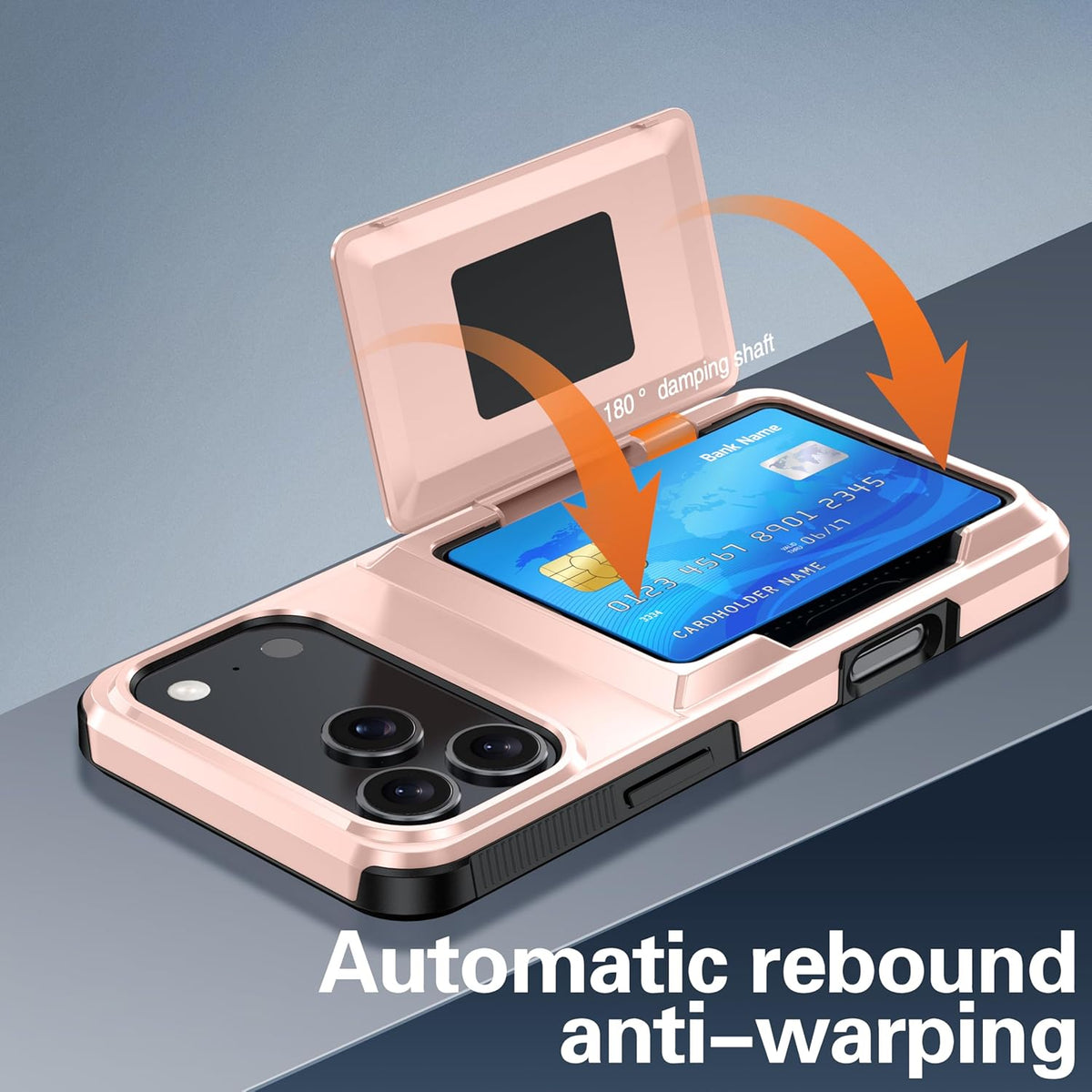 Wallet-style Shockproof phone case with card slot for iPhone 17 Pro
