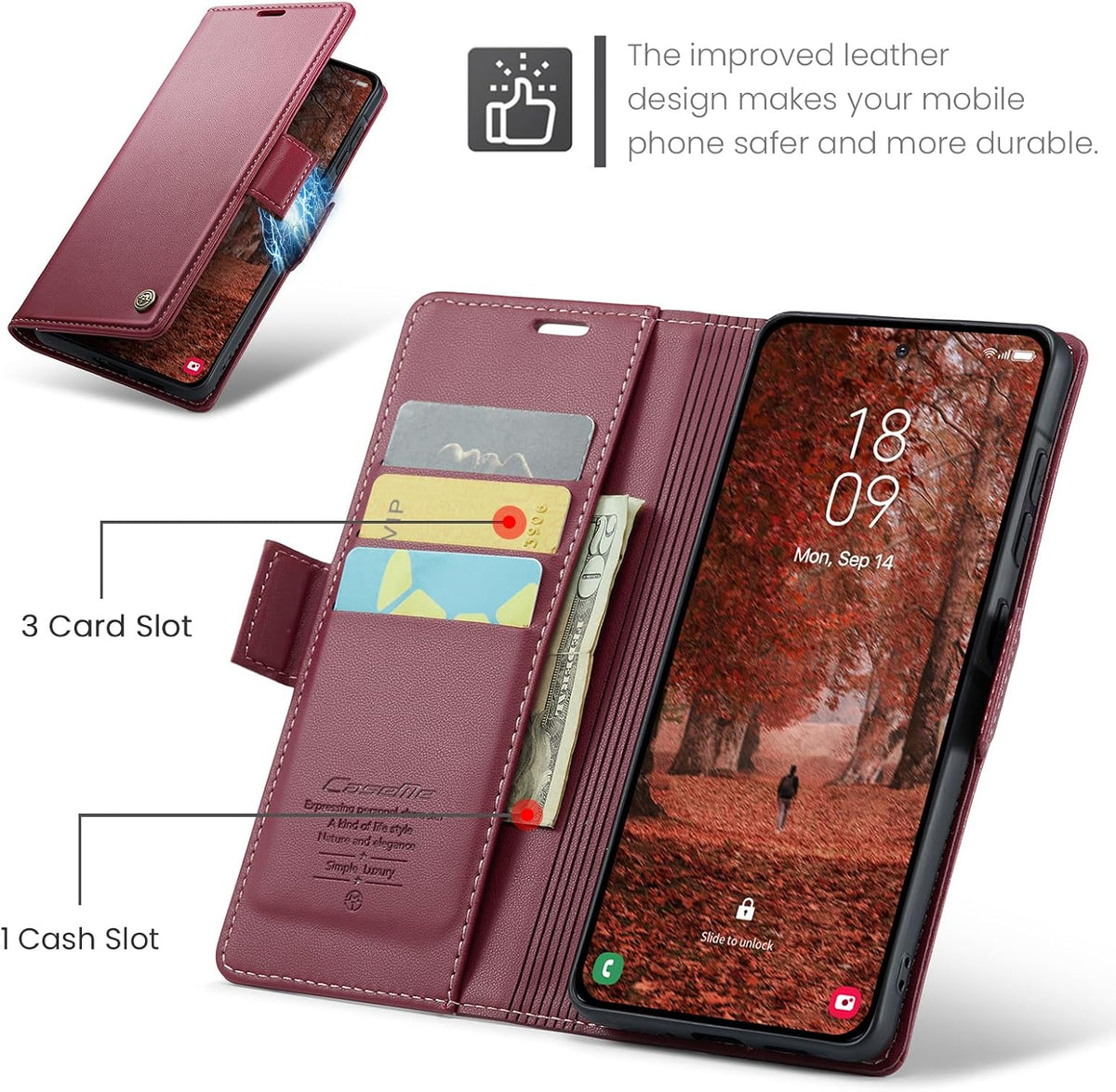 Leather phone case for Samsung Galaxy S23