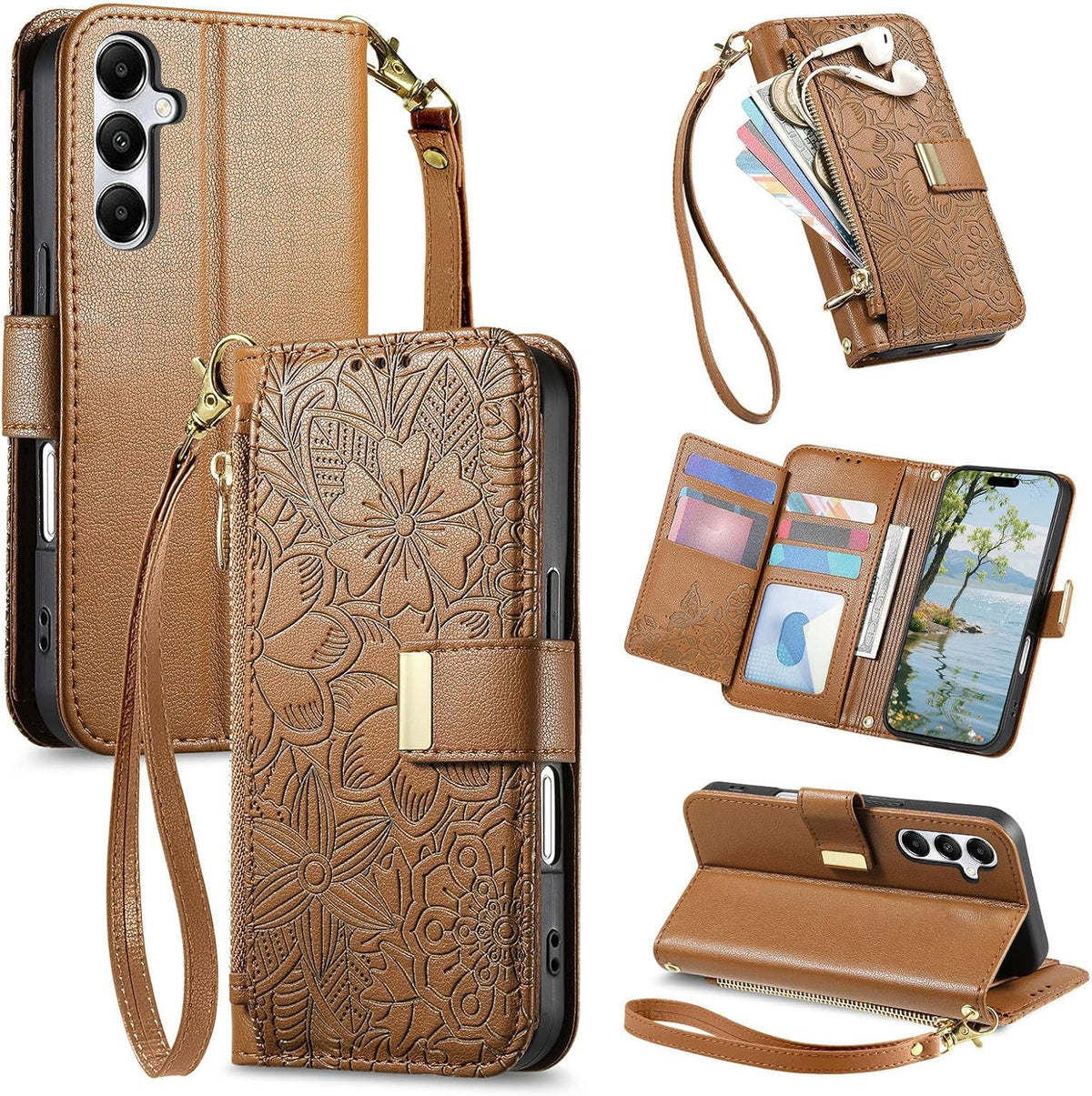 PU leather wallet-style phone case for Samsung Galaxy A17/A16 5G