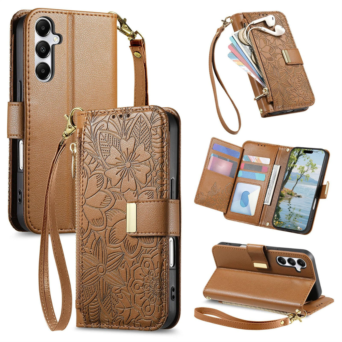 PU leather wallet-style phone case for Samsung Galaxy A17/A16 5G