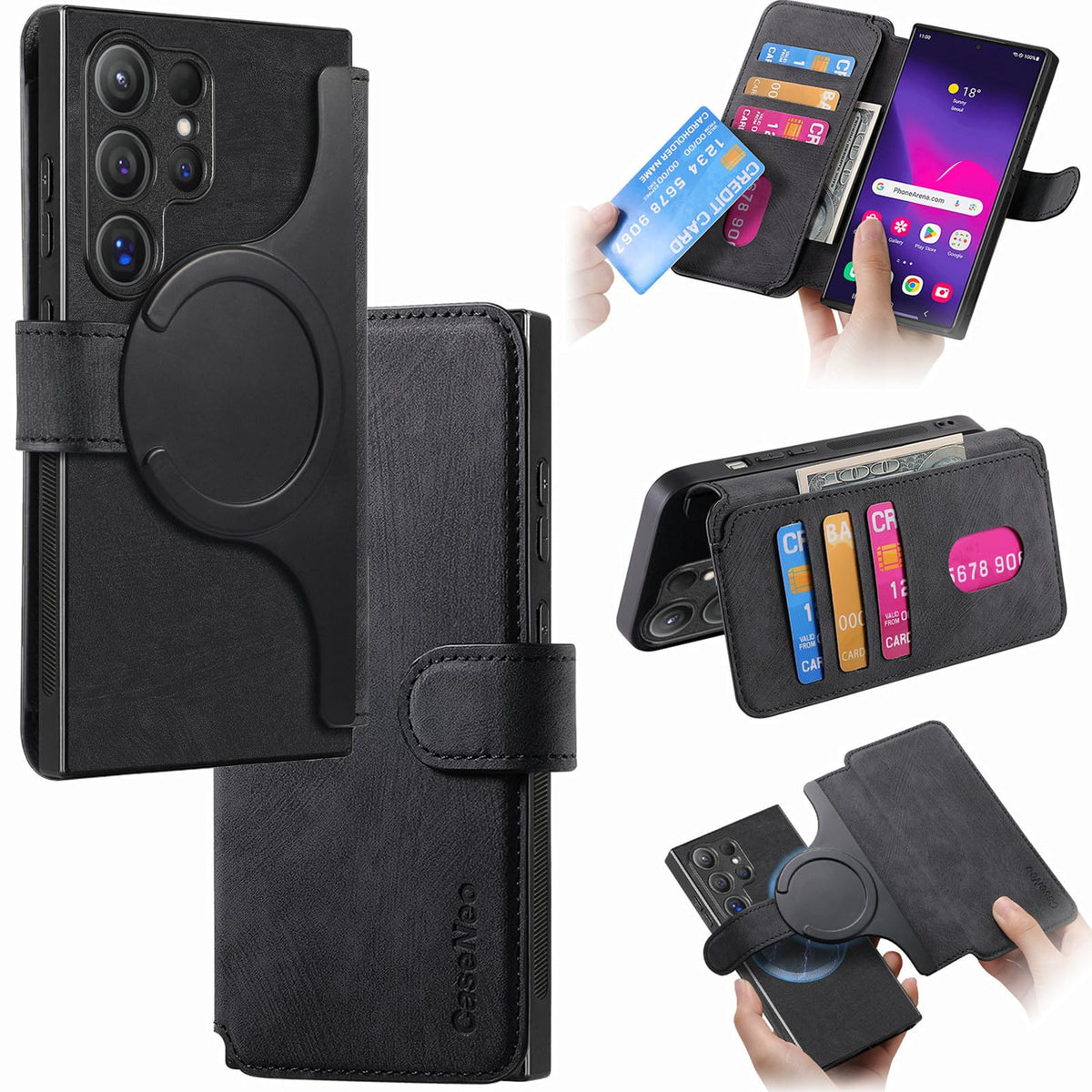 MagSafe Shockproof RFID Wallet Phone Case for Samsung Galaxy S24 Plus