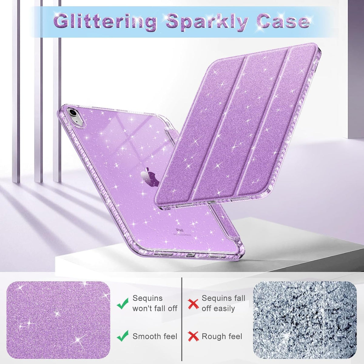 Shiny Slim Thin Tablet Case for iPad (A16) 11/10.9-inch