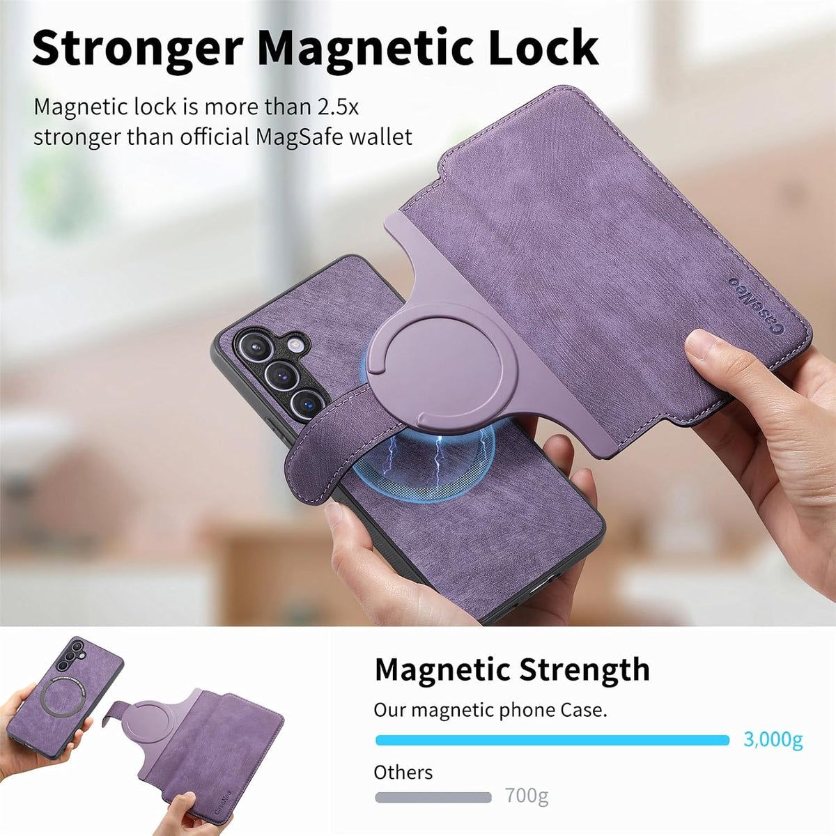 MagSafe Shockproof RFID Wallet Phone Case for Samsung Galaxy S24 Plus