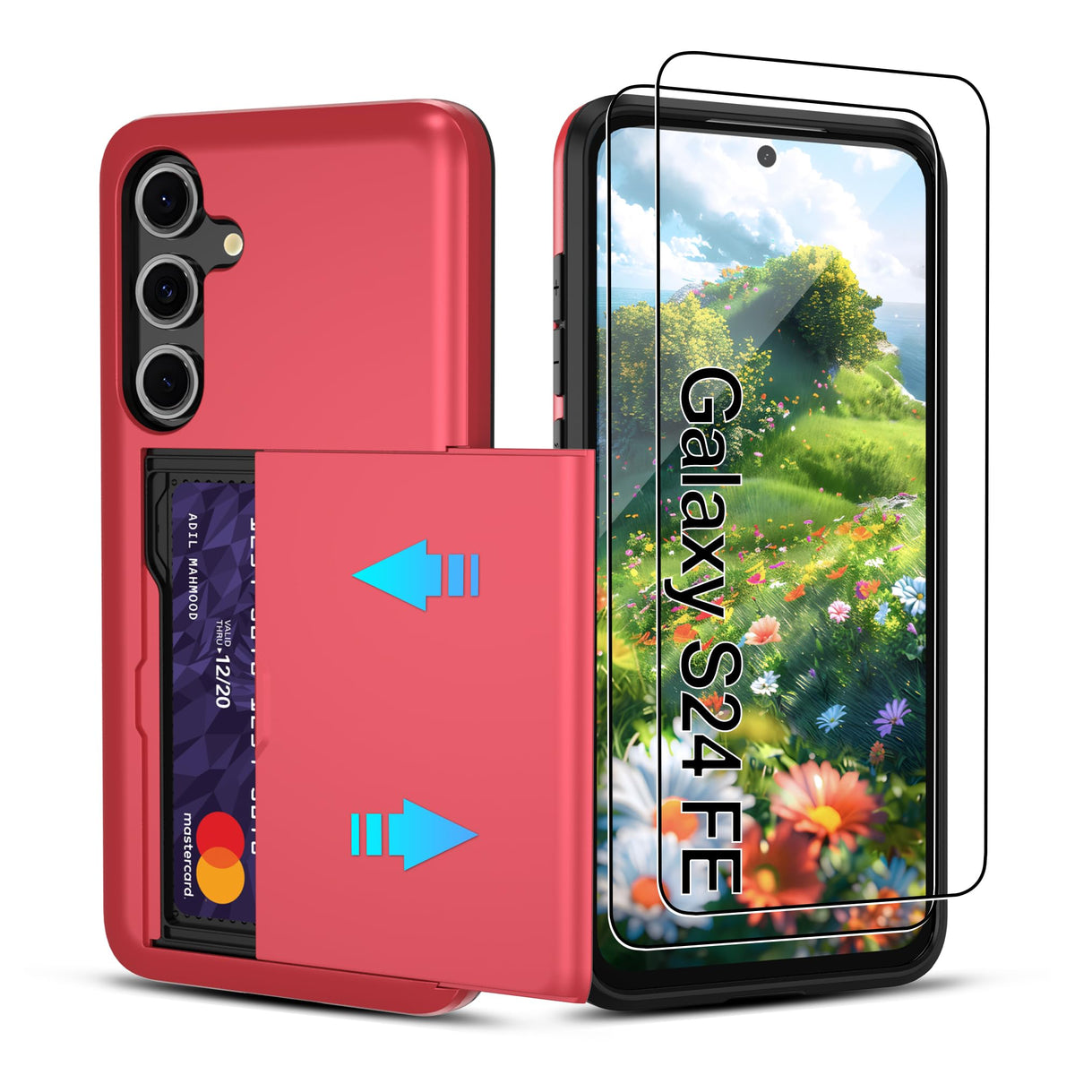 PC+silicone phone case with SIM card slot for Samsung Galaxy A56 5G