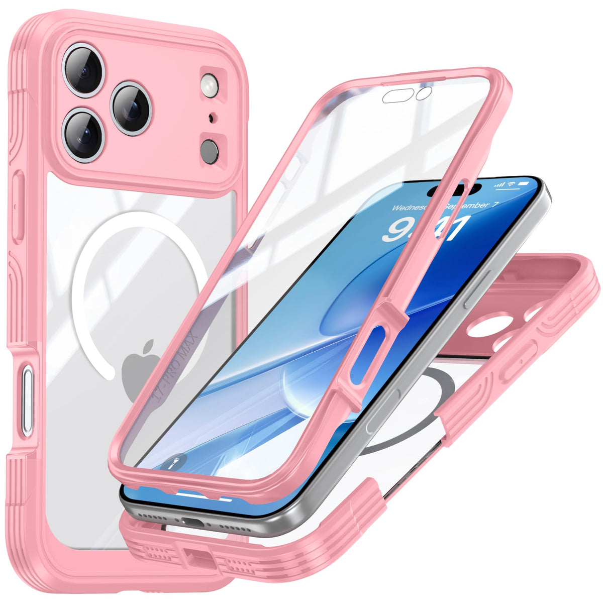 Shockproof Magnetic phone case for iPhone 17 Pro Max, military-grade 