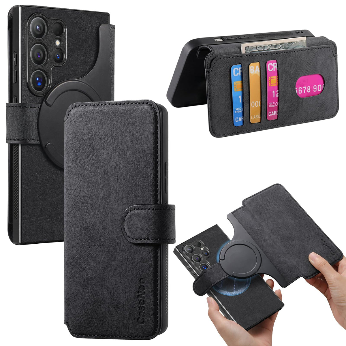 MagSafe Shockproof RFID Wallet Phone Case for Samsung Galaxy S24 Plus