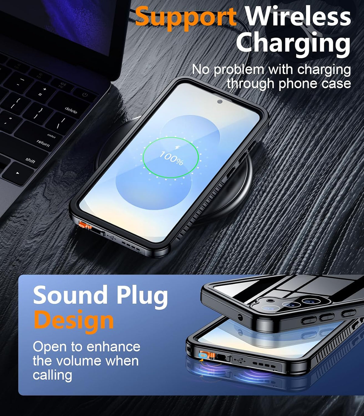Military-grade shockproof and waterproof phone case for Samsung Galaxy S25