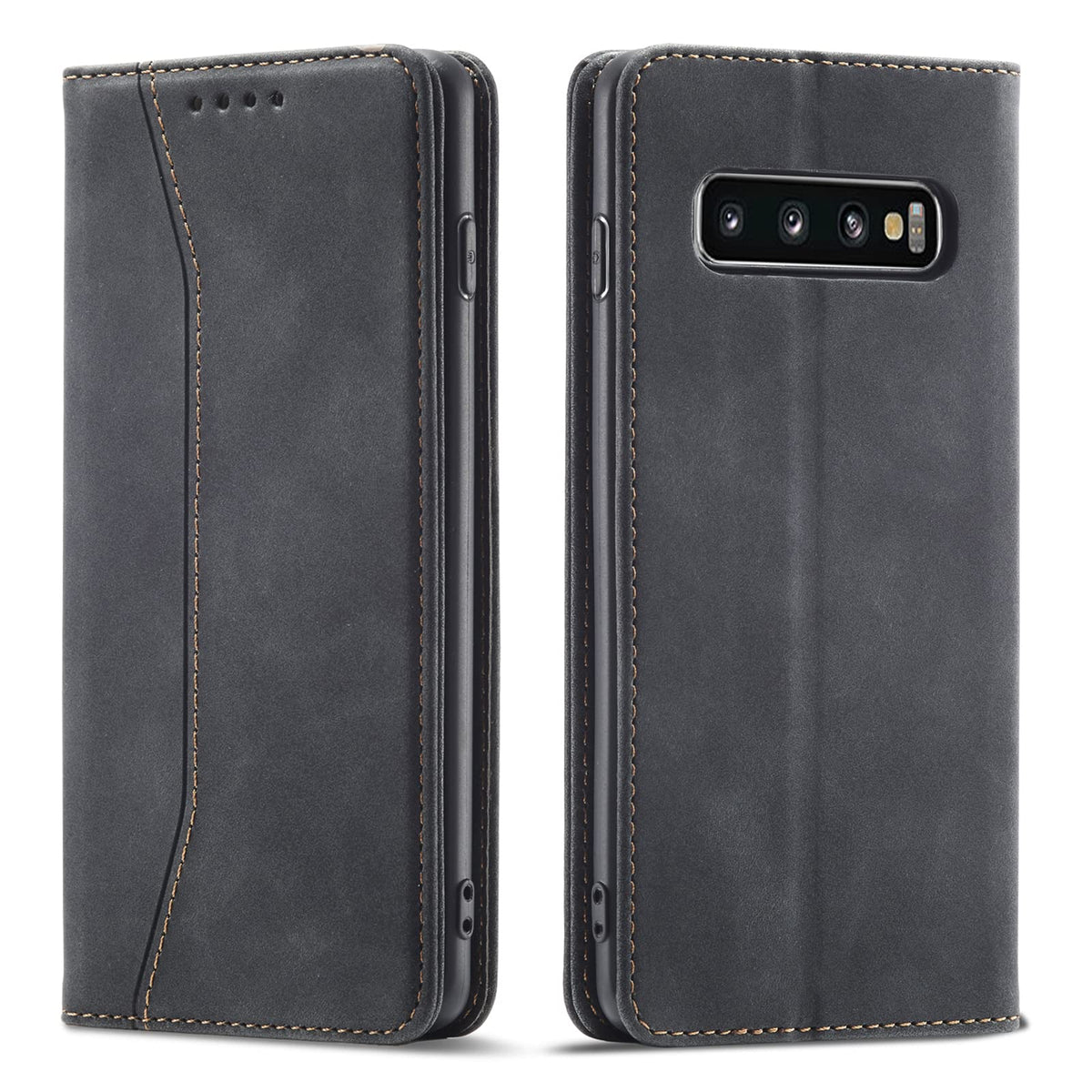Magnetic genuine leather phone case for Samsung Galaxy S6