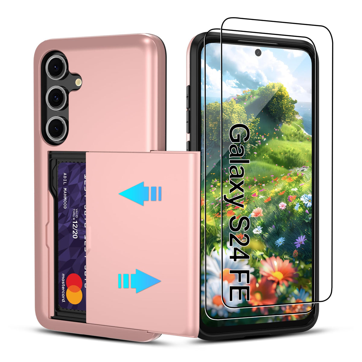 PC+silicone phone case with SIM card slot for Samsung Galaxy A56 5G