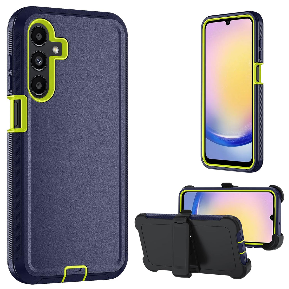 Shock-proof protective case for Samsung Galaxy A17 5G with tempered glass screen protector.
