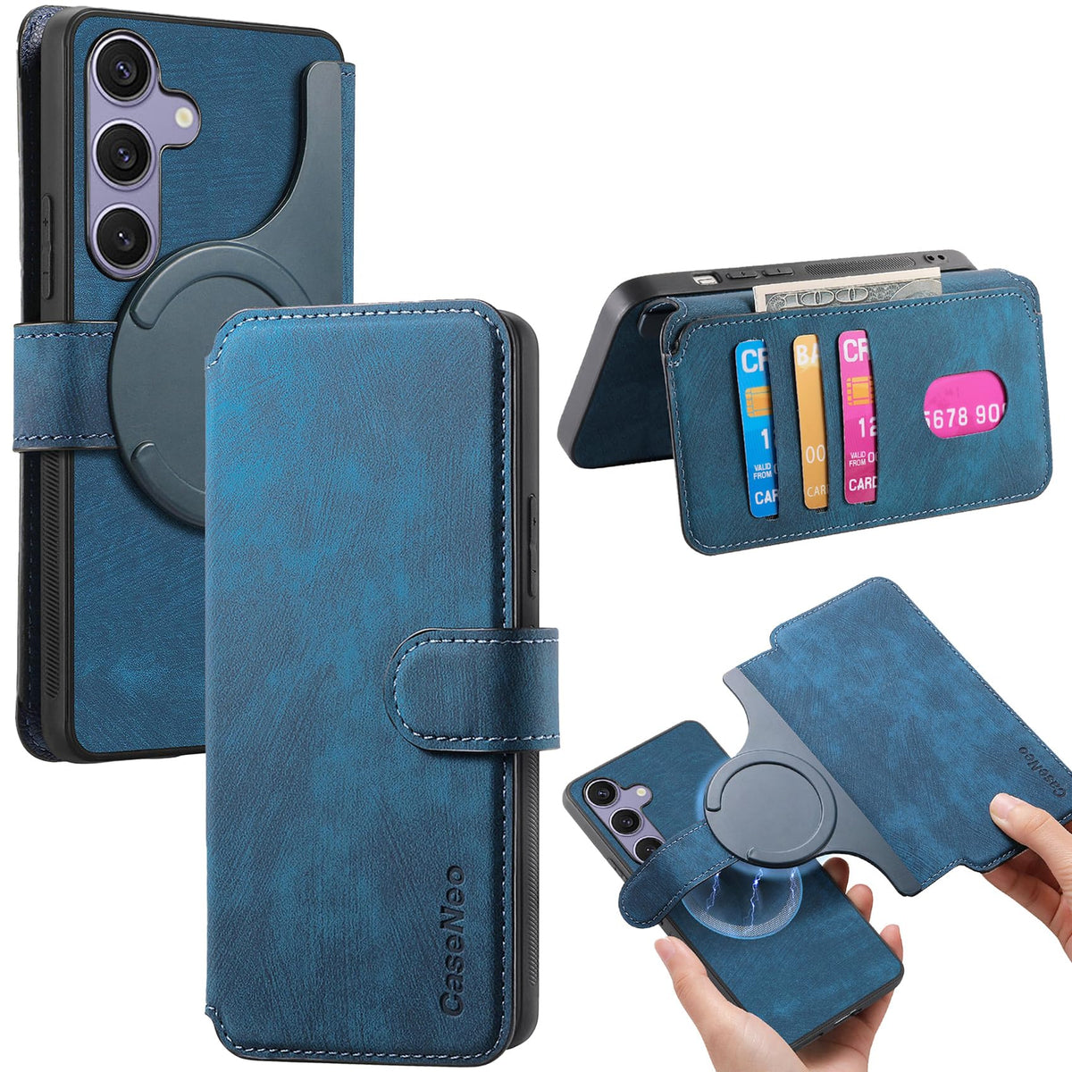 MagSafe Shockproof RFID Wallet Phone Case for Samsung Galaxy S24 Plus