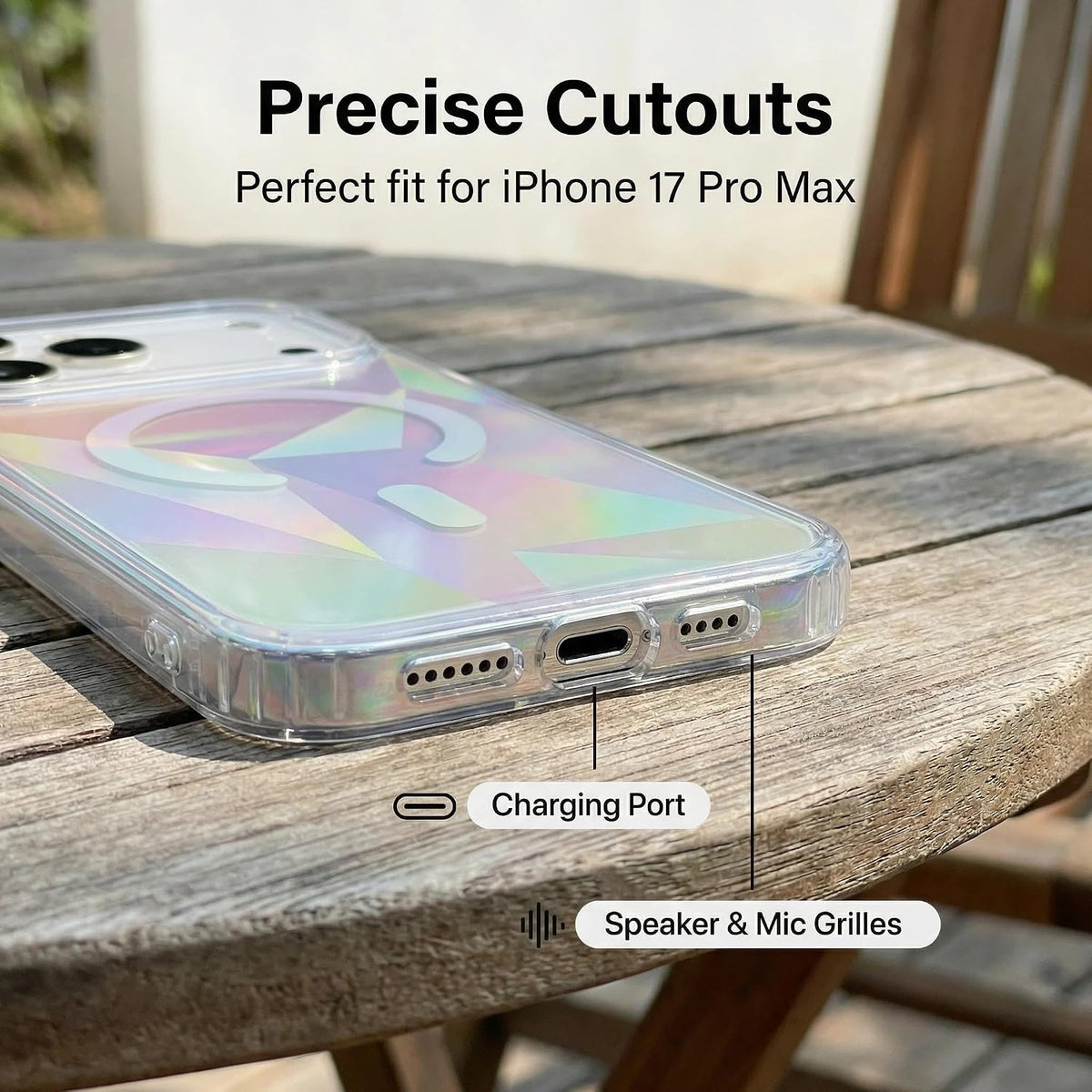 TPU MagSafe Rainbow Phone Case for iPhone 17 Pro Max