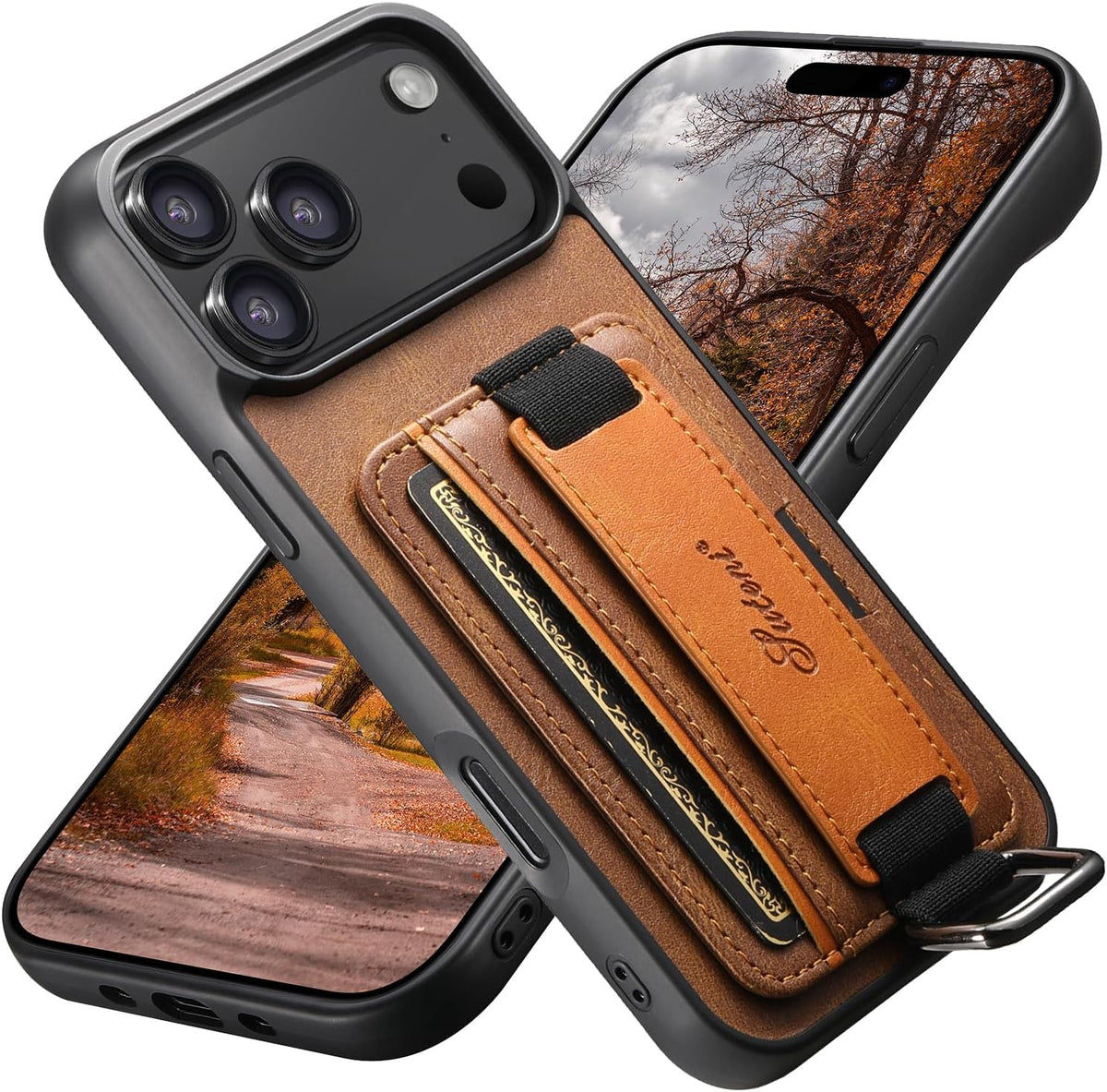 PU leather phone case with card slot for iPhone 17 Pro Max