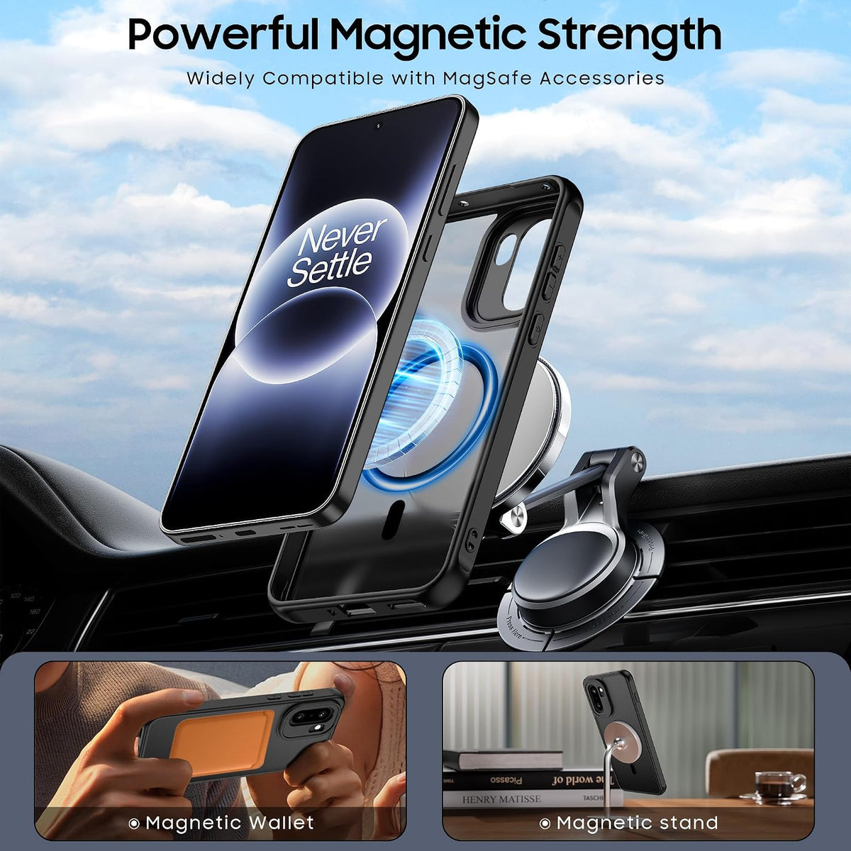 Magnetic military-grade shockproof phone case for OnePlus 15R [MagnSafe compatible]